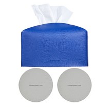 청정일기 모던하우스 티슈케이스 + 코스터 2p, 코발트블루