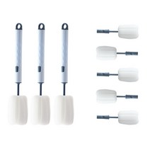 스펀지 세척솔 3p + 교체용 솔 5p 세트, 블루, 1세트