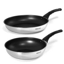 키친아트 멘토 열센서 인덕션 후라이팬 30cm + 궁중팬 28cm 세트, 후라이팬30cm + 궁중팬28cm