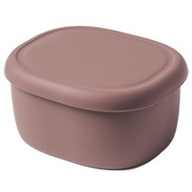 키친팩토리 파스텔 실리콘 라운드 밀폐용기 밀크코코아 600ml, 1개, 단품