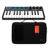 알레시스 V mini 25건반 + 리프터스 건반 가방 세트, Black + Orange (가방), 혼합색상(건반)