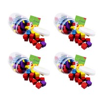 가베가족 큰솔 칼라쌓기나무 4인 세트 400p KS2327, 혼합색상