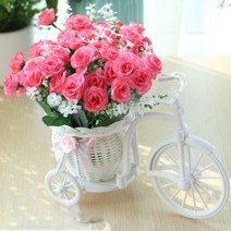 브릴리홈 조화 인테리어 + 세발자전거오브제, 핑크(조화), 1세트
