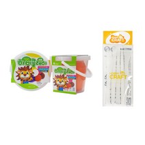 하비클레이 500g x 2p + 점토 도구 5종 세트, 주황(클레이)