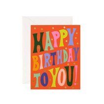 라이플페이퍼 GROOVY BIRTHDAY 카드, 혼합색상, 1개