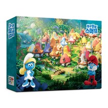 알록 개구쟁이 스머프 직소퍼즐 AL3313, 혼합색상, 1000피스