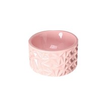 클린온 유니크한 디자인 반려동물 도자기 사료그릇 원기둥형, 핑크, 1개