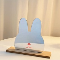 감성 인테리어 소품 아크릴 탁상거울 토끼, 혼합색상