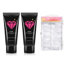 고고블랑 네일연장 폴리젤 30ml 세트, 폴리젤 클리어 2p + 연장팁 일반형 100p + 구성품 3종, 1세트
