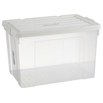 마음이음마켓 투명 리빙박스 40L 51 x 38 x 25 cm, 화이트, 1개