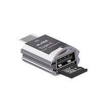 [sd카드젠더] 휴대폰젠더 usbtoc 호환젠더 4 In 1 마이크로 SD 카드 리더 어댑터 SDH 호환, 01 black