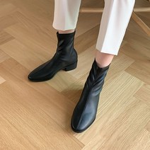 카이엔 스티치 삭스부츠 4cm