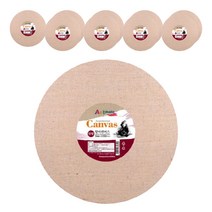 아트메이트 황마 원형 캔버스 25cm, 10개