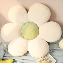 뷰넷 파스텔 플라워 소프트 쿠션 꽃모양, 화이트그린