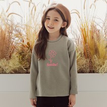 릴리푸리 여아용 인블룸 기모 티셔츠