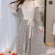 메이첼 니트 케이프 리본벨트 미디 롱 원피스 00286