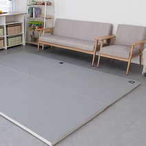 엘키즈 제로갭 일반 폴더매트, 크림 그레이