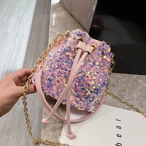 스팽글 버킷 미니백