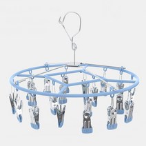 올하이 걸이형 회전 건조대 04 20라운드 블루, 1개