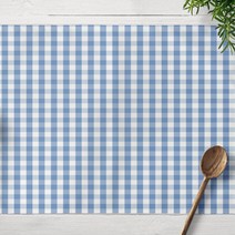 퀵살림 블루 시리즈 린넨 플레이스매트 키친크로스 32 x 21 cm, 02, 1개