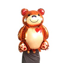 생일파티 베이비샤워 풍선 CFA-09-14, 스탠딩베어, 1개
