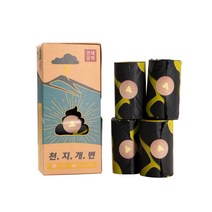 천지개변 강아지 견체공학 생분해 배변봉투 60p, 네이비, 1개