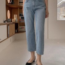 큐니걸스 여성용 155 Line 카일리 세미보이핏 데님팬츠