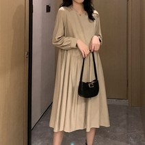 루나글램 사선디자인 긴소매 임산부 원피스 EOP306