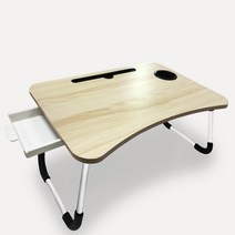 조앤홈 접이식 노트북 테이블 베드트레이 서랍형, 아이보리