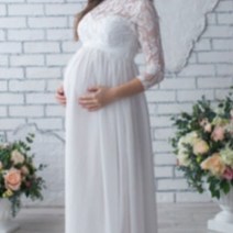 여성용 겟잇블루 패션 라운드 레이스 스커트 임부복 원피스