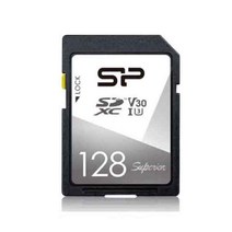 실리콘파워 SDXC UHS-1 메모리카드 U3 V30, 128GB
