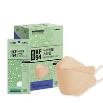 CLEANWELL 뉴크린웰 황사방역용마스크 중형 KF94, 30매, 1개, 베이지
