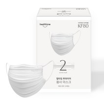 힐타임 투와이어 황사마스크 대형 KF80, 50개입, 1개, 화이트