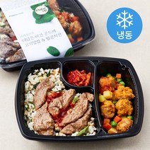 프레슬리쿡 더담은 비건 곤드레고기덮밥 & 팝콘치킨 도시락 (냉동), 255g, 2개
