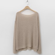 여성용 럽스 보티 루즈핏 골지 보트넥 니트