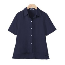 여성용 린다샵 으라피 옆버튼 베이직 반팔 셔츠 NB1958K23