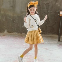 오렌지다몸 여아용 파인애플 맨투맨 치마 세트