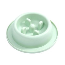 고나비 강아지 급체 과식 비만 방지 밥그릇, 그린, 1개