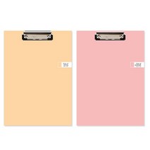 톡톡팬시 CMYK 컬러 클립보드 A4 2종 세트, 옐로우, 핑크, 1세트