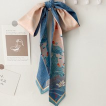 해피제이 봄 여름 포인트 실크 쁘띠 스카프