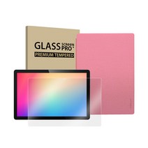 태클라스트 APEX 태블릿PC U10PRO   강화유리필름   커버 케이스 세트, 그레이(태블릿 PC), 핑크(케이스), 64GB