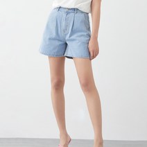 미쏘 여성용 턱 디테일 데님 쇼츠