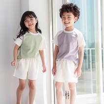 플레이몰 아동용 심플 나그랑 반팔 티셔츠 2p