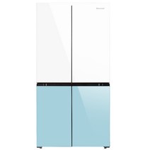 캐리어 클라윈드 피트인 파스텔 4도어 냉장고 436L 방문설치, 화이트, KRNF436WPS1