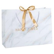 종이 쇼핑백 10p, 01 화이트(바탕) + 골드(리본)