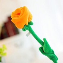 해솔 플라워 장미 꽃 꽂이 장식 인테리어 카페 모양 철사 홀더 인형 커튼 줄 타이 60cm, 장미 오렌지, 1개