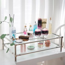 ZAR 화장대 정리 선반, 1개, 클리어(강화유리)