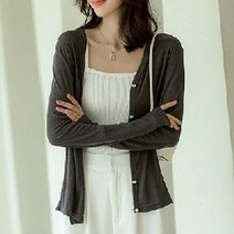 여성용 루즈핏 롱가디건