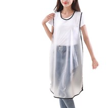 유니코시 방수 투명 성인용 tpu 칸 어깨 롱 작업 앞치마, 03 화이트