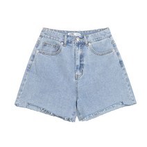 미쏘 여성용 밑단 데끼 3.5부 데님 쇼츠